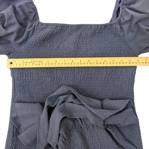 Baltic Born Alana Smocked Midi Dress NWT Womens XL Blue Off The Shoulder - Picture 9 of 10